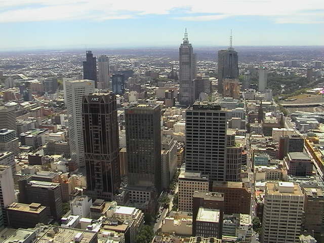 Aussicht vom Rialto Tower, dem höchsten Gebäude der südlichen Hemisphäre. 